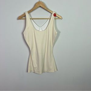 Red Hot By Spanx Cream Thintution Tank Top New Women 1X Plus Size Form Wear